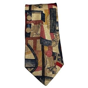 ERMENEGILDO Zegna Cubism Print Silk Tie